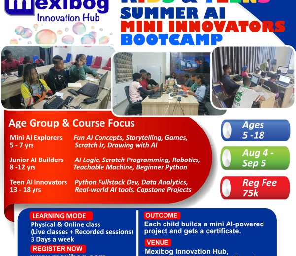 Mexibog Kids and Teens AI Summer Mini Innovators Bootcamp